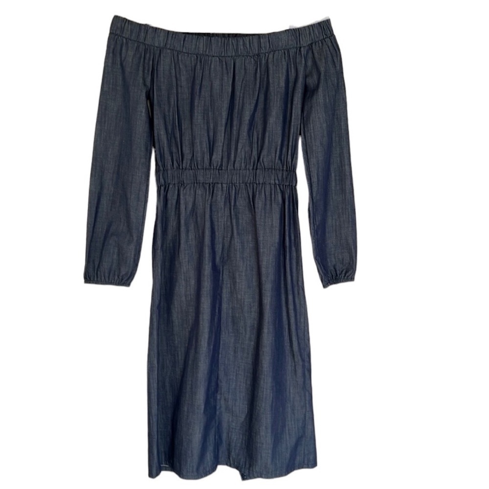 Charlotte Russe Milkyway Blue Chambray Off Shoulder Dress NWT